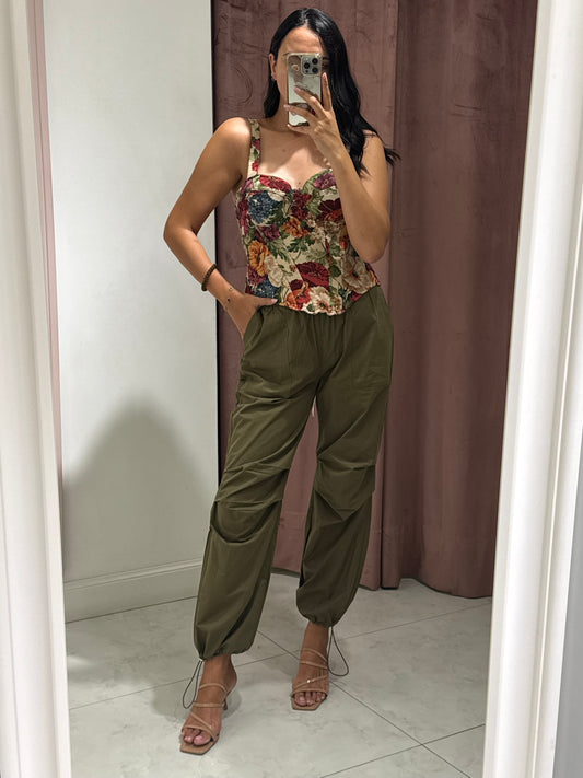 Pantalone cargo - verde